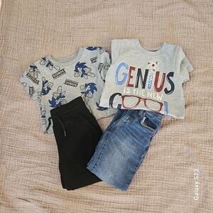 2 pants and 2 shirts